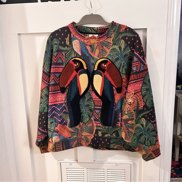 Farm Rio Frescor Tropical Toucan sweatshirt - Picture 3 of 6
